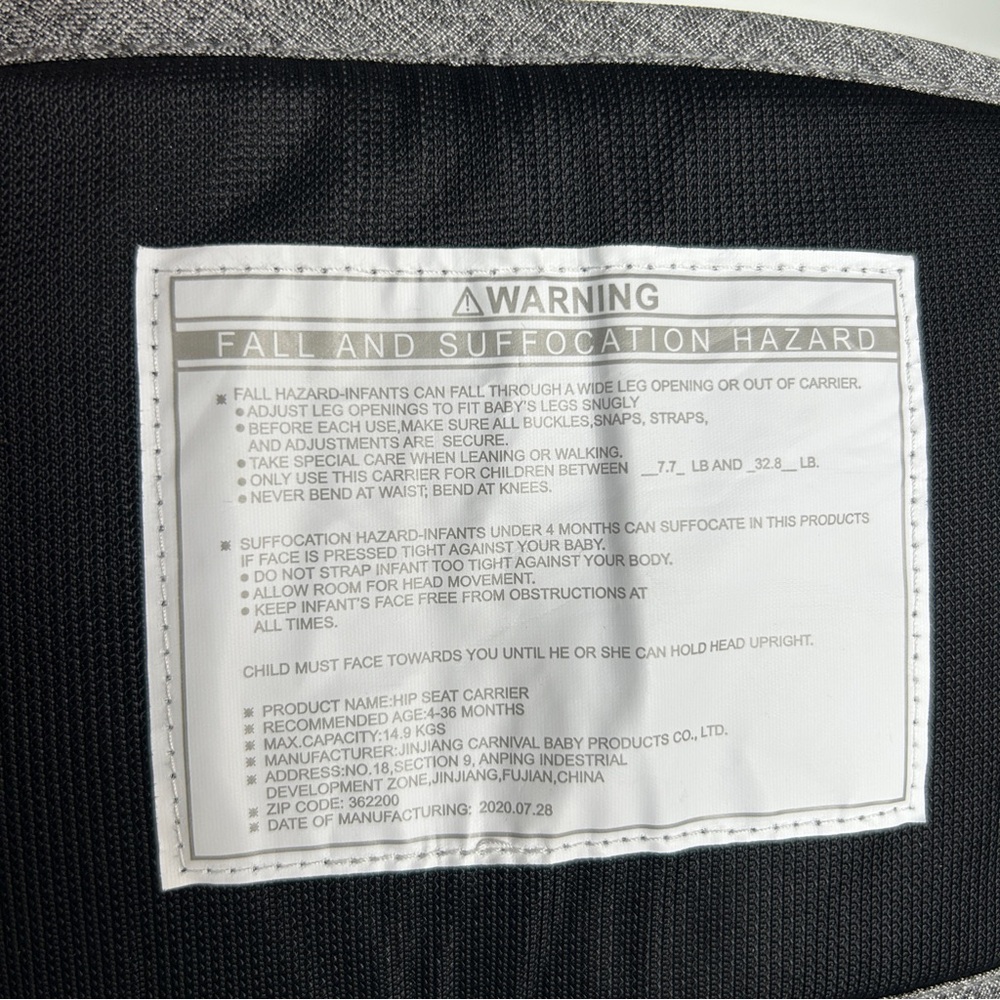 Bebamour Bebear The Multifunction Hip Seat Carrier Gray - Picture 4 of 6
